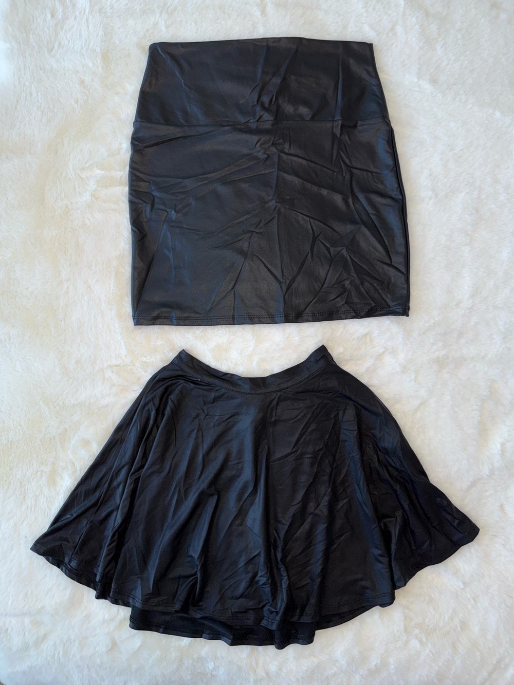 3/$30 Faux Leather Black Mini Skirt Bundle XS/S